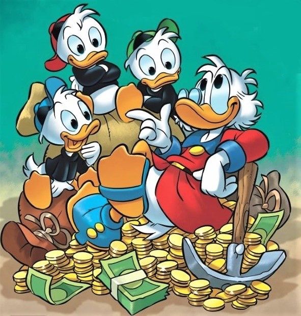 Scrooge McDuck and Huey, Dewey and Louie